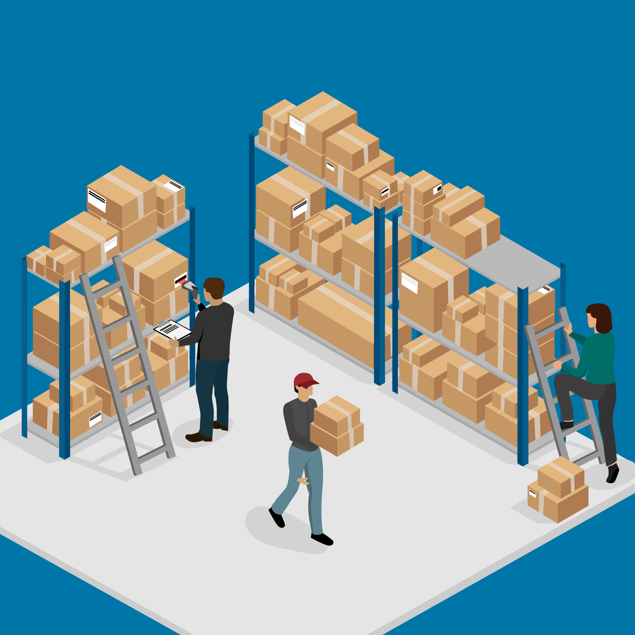 Warehouse with many packages